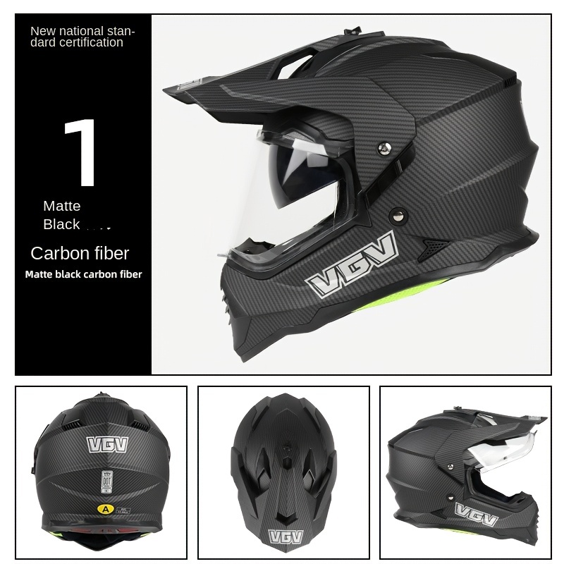 Casco integral de motocicleta con orejas de gato para hombres y mujeres,  casco de motocicleta ATV todoterreno con viseras abatibles, casco de