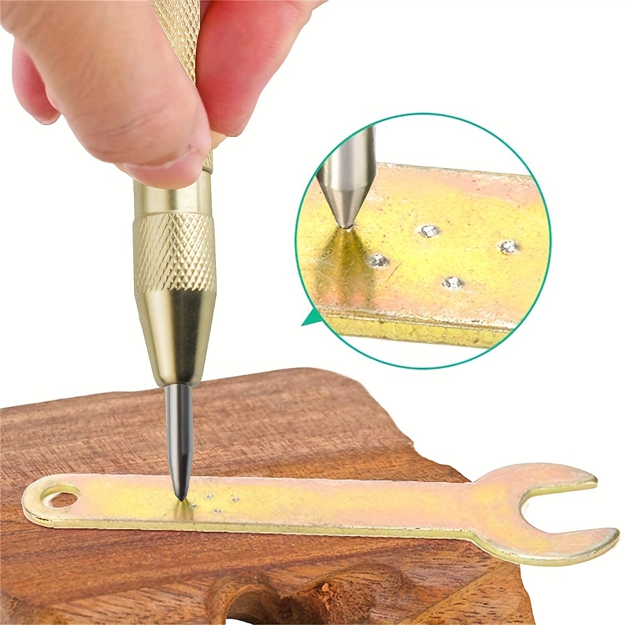 Automatic Center Punch Metal Punch Tool General Spring Loaded Marker  Marking Starting Holes Woodworking Carpenter Tool