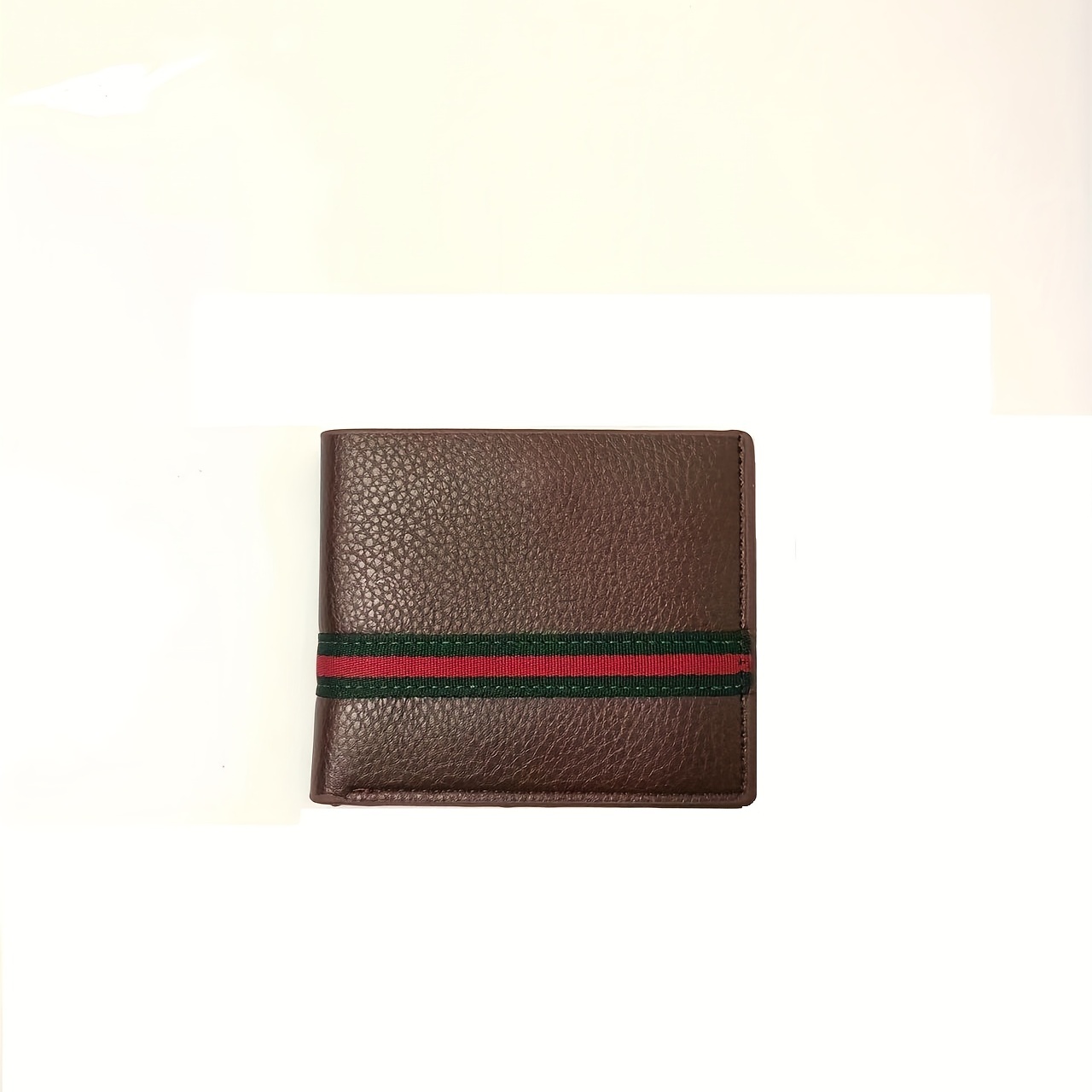 Men's Leather Short Wallet Money Clip Card Holder Horizontal