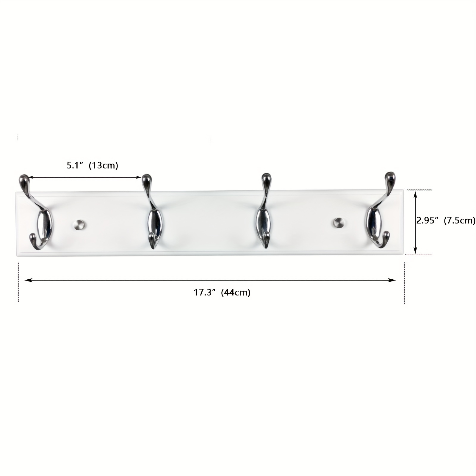 lomejii 4 Silver Hooks Wood Coat Rack Wall Mount, 17.3'', Heavy Duty Hooks  for Hanging Clothes,Hat,Backpack etc, Great Modern Wall Decoration for  Entryway Hallway Mudroom Farmhouse,White : : Home & Kitchen