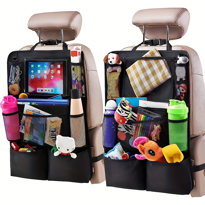 Backseat Car Organizer, Back Seat Protector With Touch Screen Tablet  Holder, Car Back Seat Organizer For Car, Travel Accessories