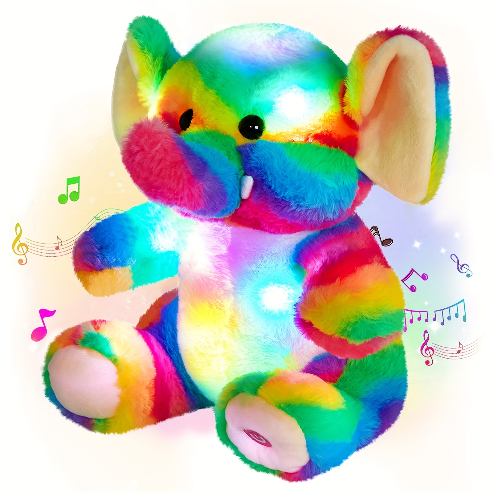 Glowing Music Rainbow Plush Toy Soft Cute Filled Animals - Temu Canada