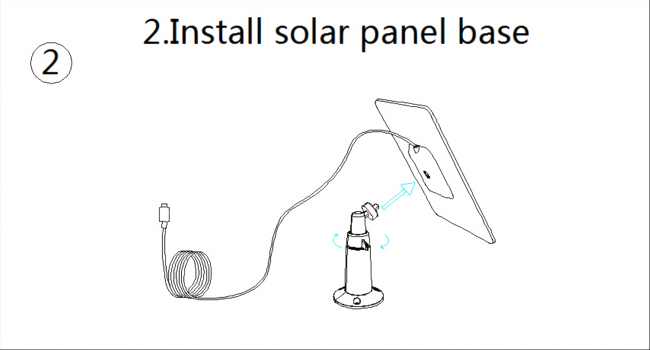 1pc Pannello Ricarica Solare Telecamera 5w Cavo Connessione - Temu