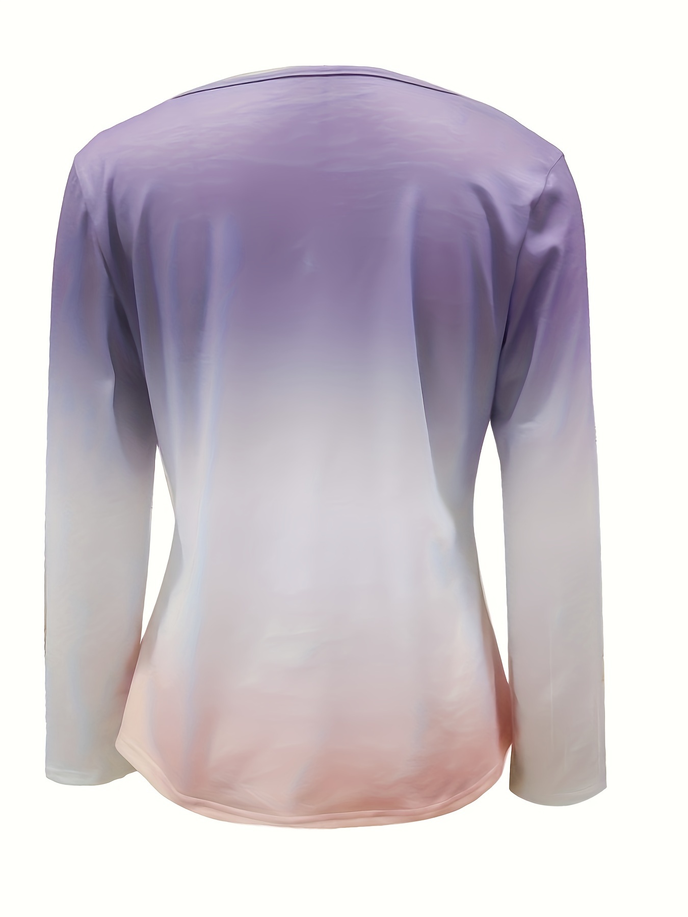 Gradient Fuchsia Women's Long Sleeve Sports T-Shirt
