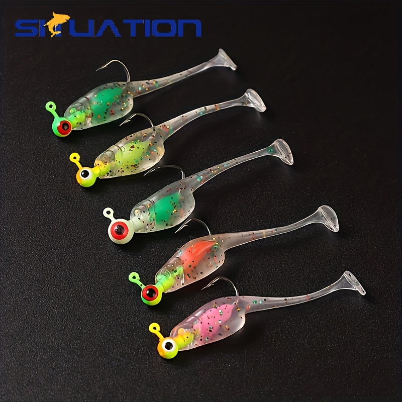 Soft T Tail Fishing Lures Silicone Artificial Bionic - Temu Canada