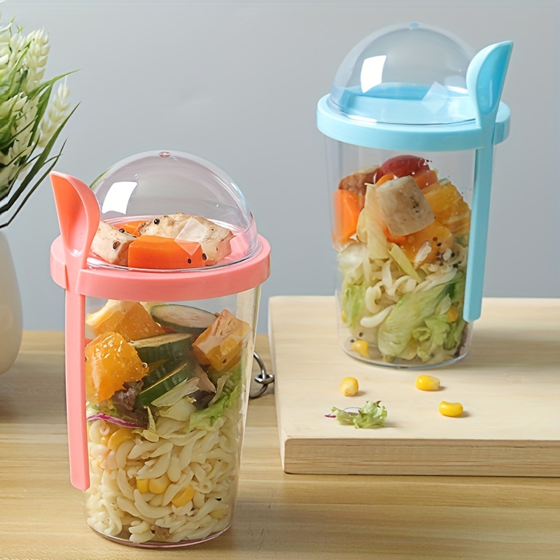 Salad Cup, Salad Meal Shaker Cup, Plastic Healthy Salad Container Wih Fork, Salad  Dressing Holder, Salad Cup For Picnic Lunch Breakfast, Salad Cup With Lid,  Portable Salad Cup For Outdoor, - Temu