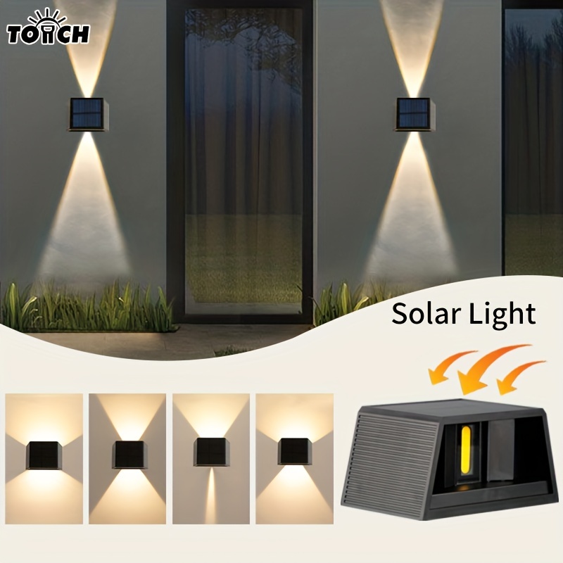 Lamparas Solar Luces Solares Para Exteriores Inalambricas LED Luz De Pared  2pack
