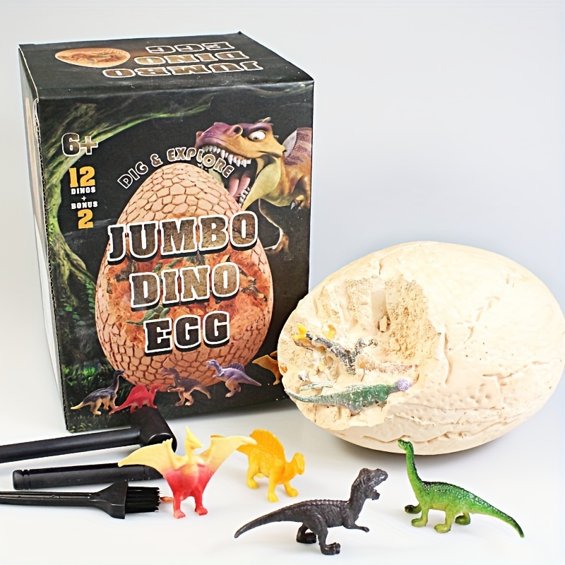 Oeufs de Dinosaure Kit de Fouille,Boîte Aveugle œuf de Dino Jouet  D'archéologie avec 12 dinosaure différents, cadeau d'anniversaire