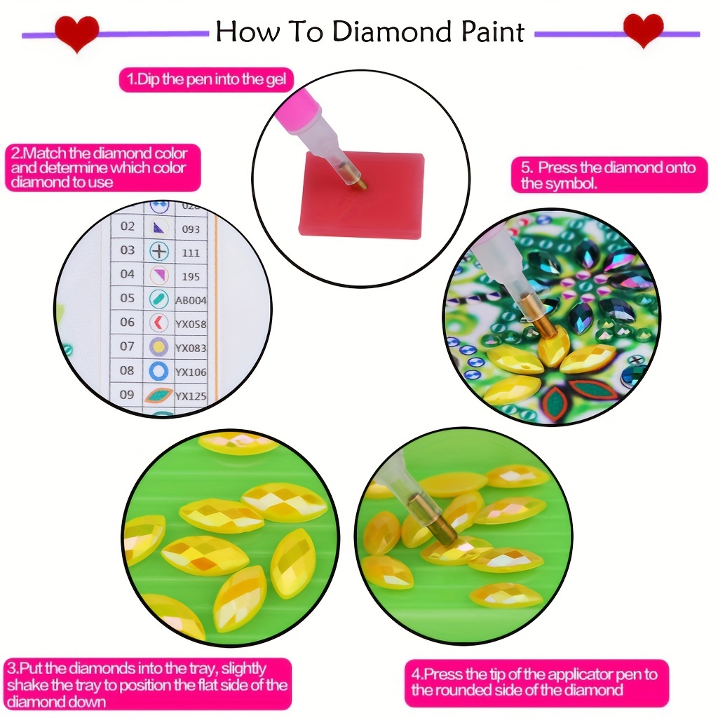 12pcs/Set DIY Artificial Diamond Art Valentine's Holiday Ornaments Without  Tray Wood Material Diamond Painting Crystal Rhinestone Ornaments With Stand