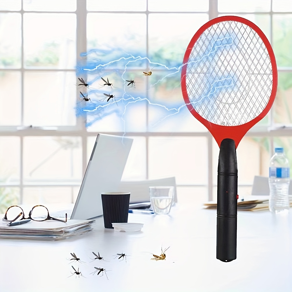 Electric Fly Swatter- Fly Zapper- Tennis Bug Zapper Racket- Battery Powered  Zapper- Electric Mosquito Swatter- Handheld Indoor & Outdoor- Non Toxic,  Safe for Humans & Pets