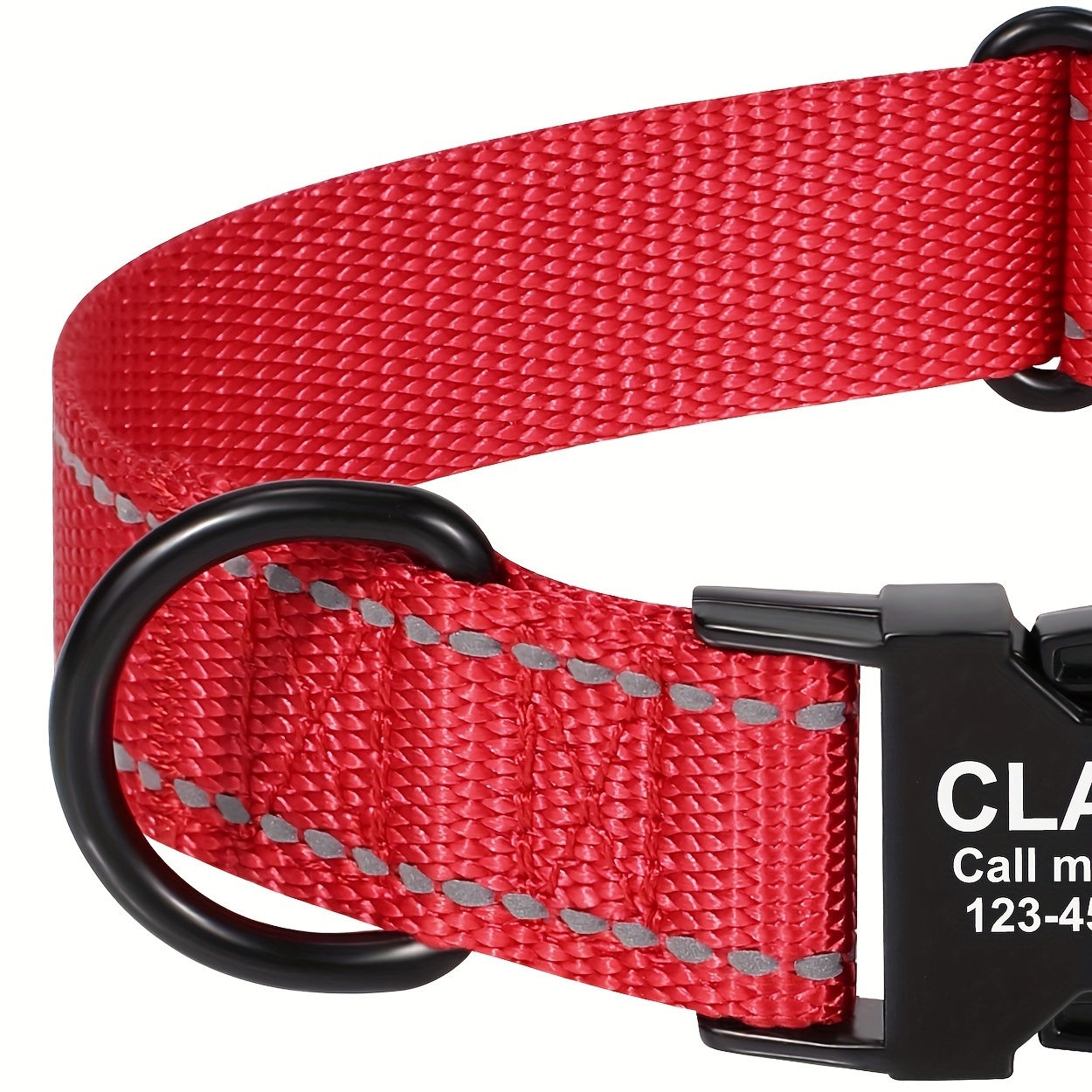 Black Reflective Dog Collar with Personalized Buckle – Flying Dog Collars