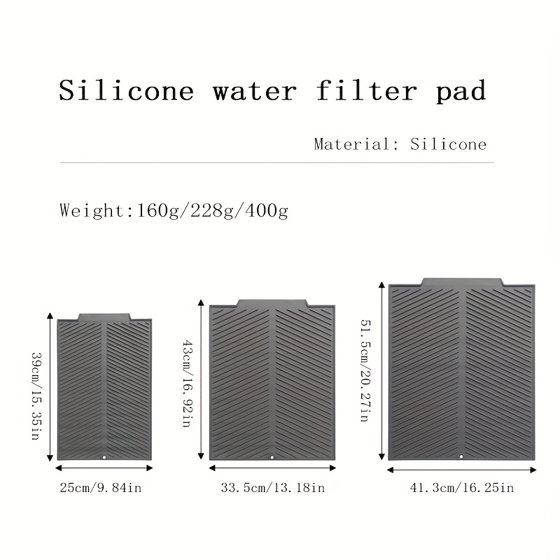 Tumtanm Silicone Draining Board Mat, Folding Draining Mat, 15.8”x12”Large  Drain Pad Eco-Friendly Drainer Mat Heat Resistant Pot Mat Dishwasher Safe