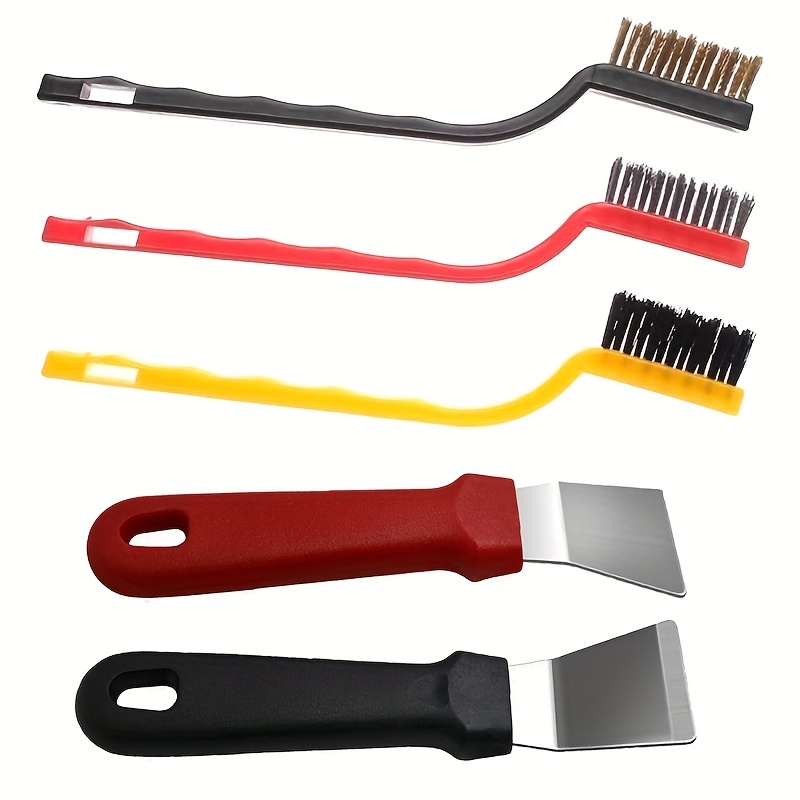 Kitchen Cleaning Brush Tools Set Scraper Hair Brush Wire - Temu