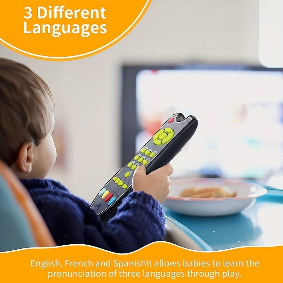 Télécommande de télévision factice pour les enfants et les tout-petits -  Jouet réaliste avec de vrais boutons qui font des sons - Apprentissage