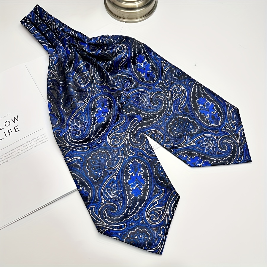 1pc Mens Burgundy Blue Flower Suit Neck Scarf Mens Formal Dress Shirt  Casual Retro Business Collar Scarf Suitable For Party Gift Daily Use, Shop  The Latest Trends