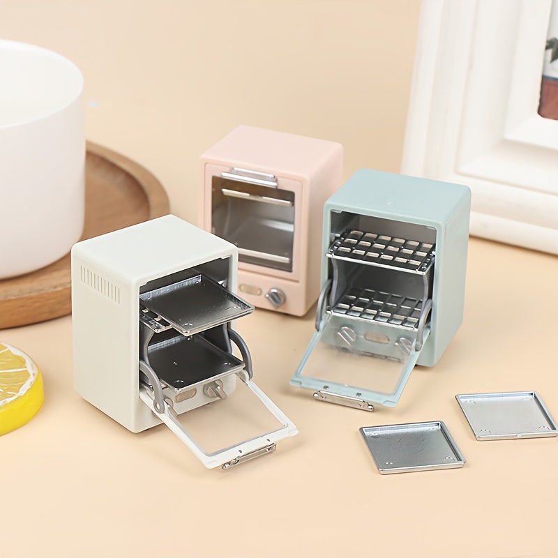 Muebles para casa de muñecas, mini modelo de horno microondas