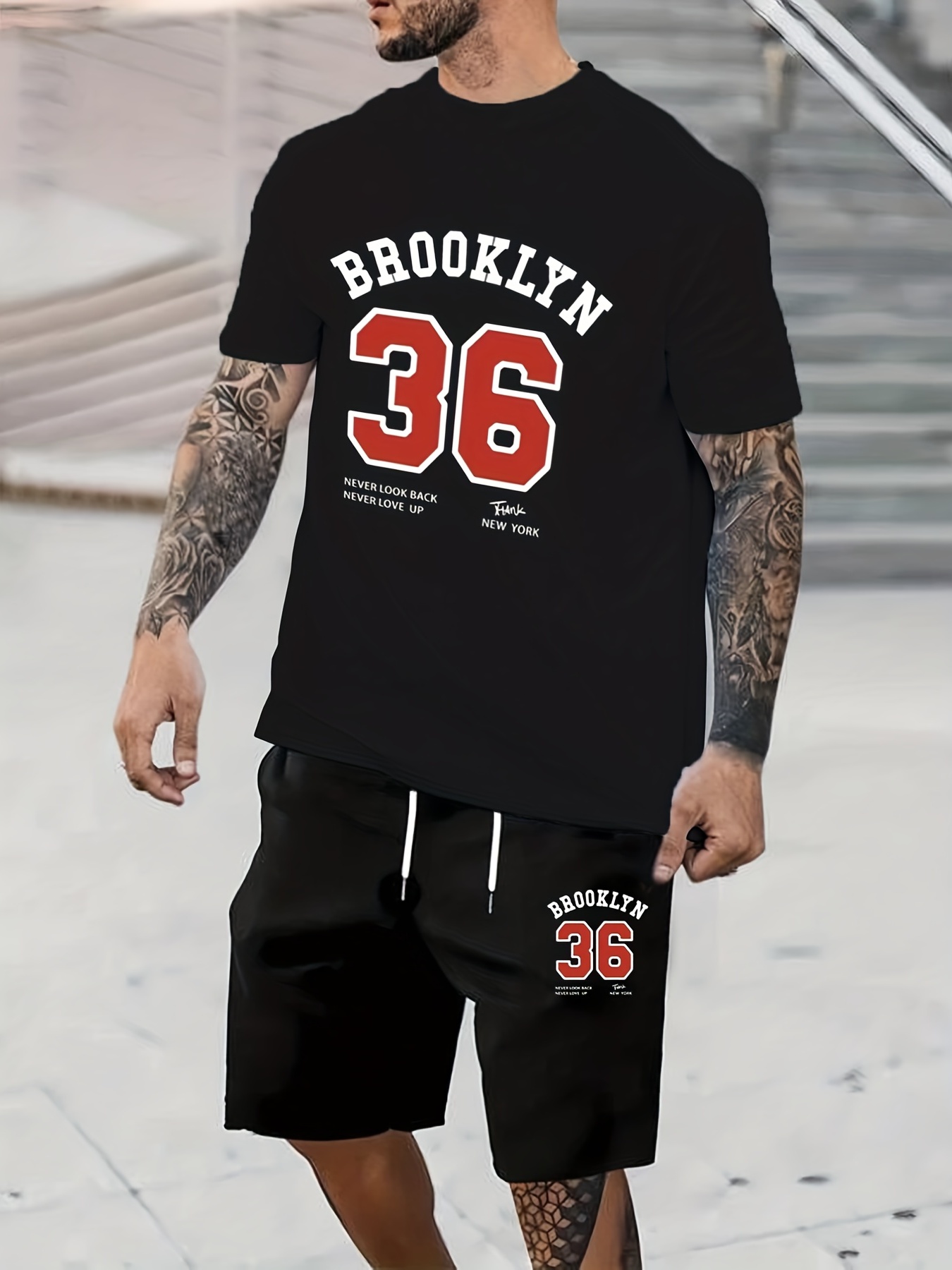 Camiseta Estampado 'brooklyn New York' Camisetas Hombre - Temu Mexico