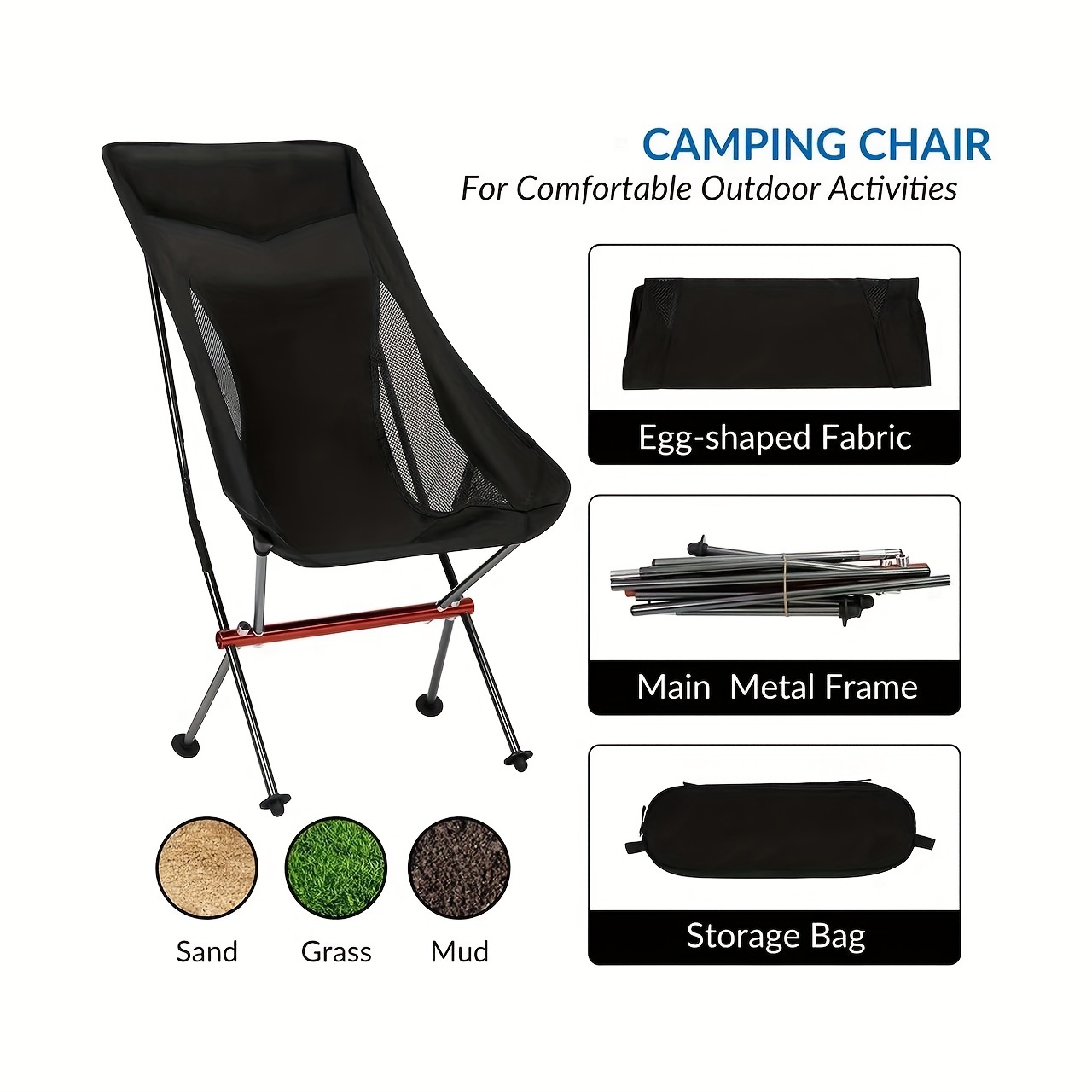 Silla Camping plegable Confort Mc Camping, Muebles Camping
