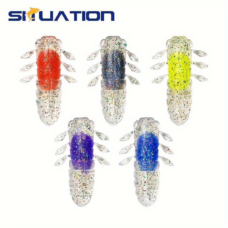 Floating Soft Worm Lure Tpe Material Bionic Cicada Outdoor - Temu