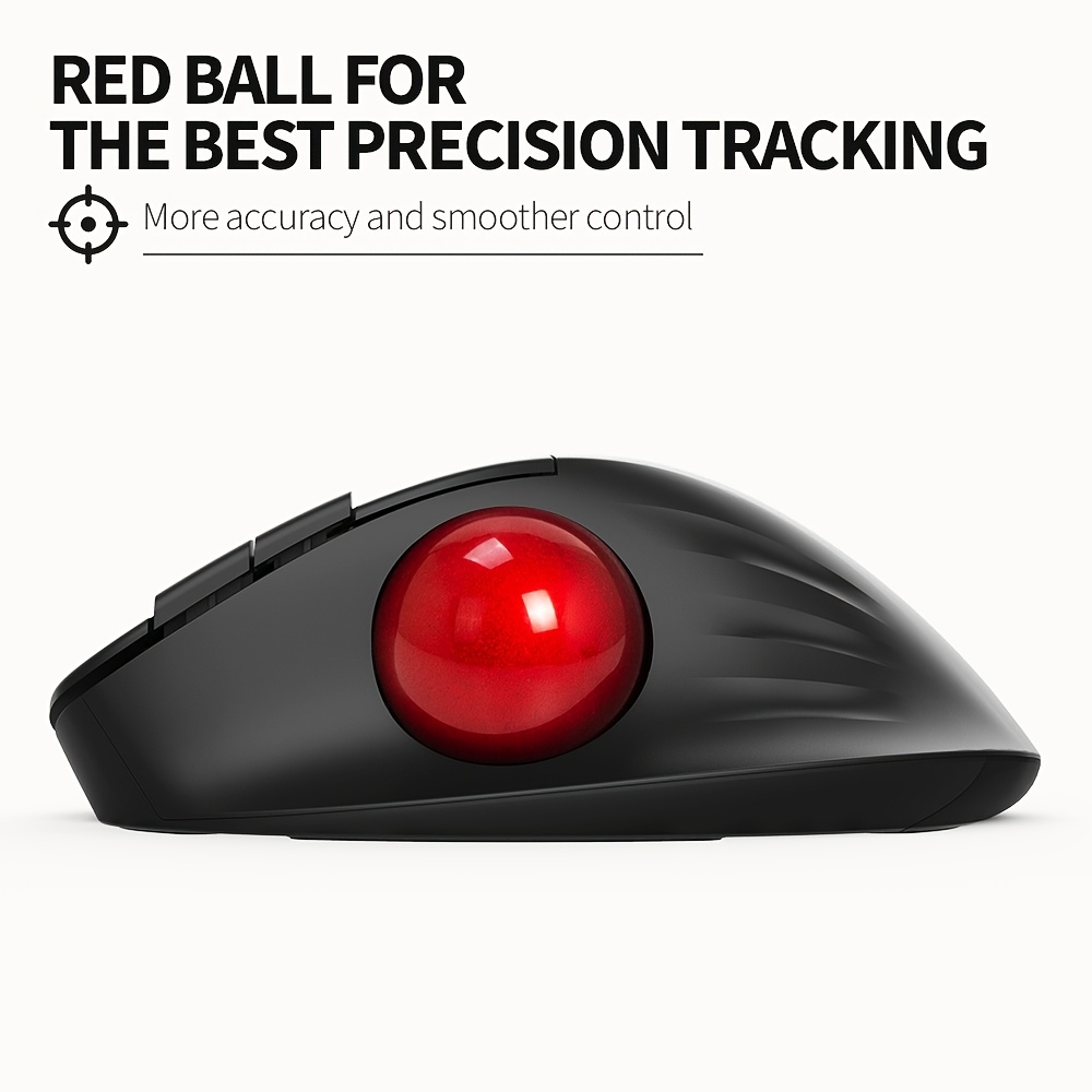 Wireless Trackball Mouse, red ball 