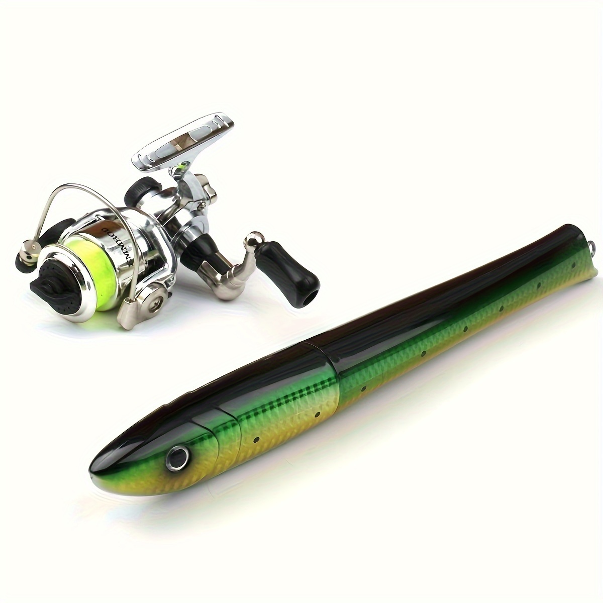 1pc Fish-shaped Telescopic Pen Rod, Mini Ultralight Fishing Rod And Reel,  Fishing Tackle