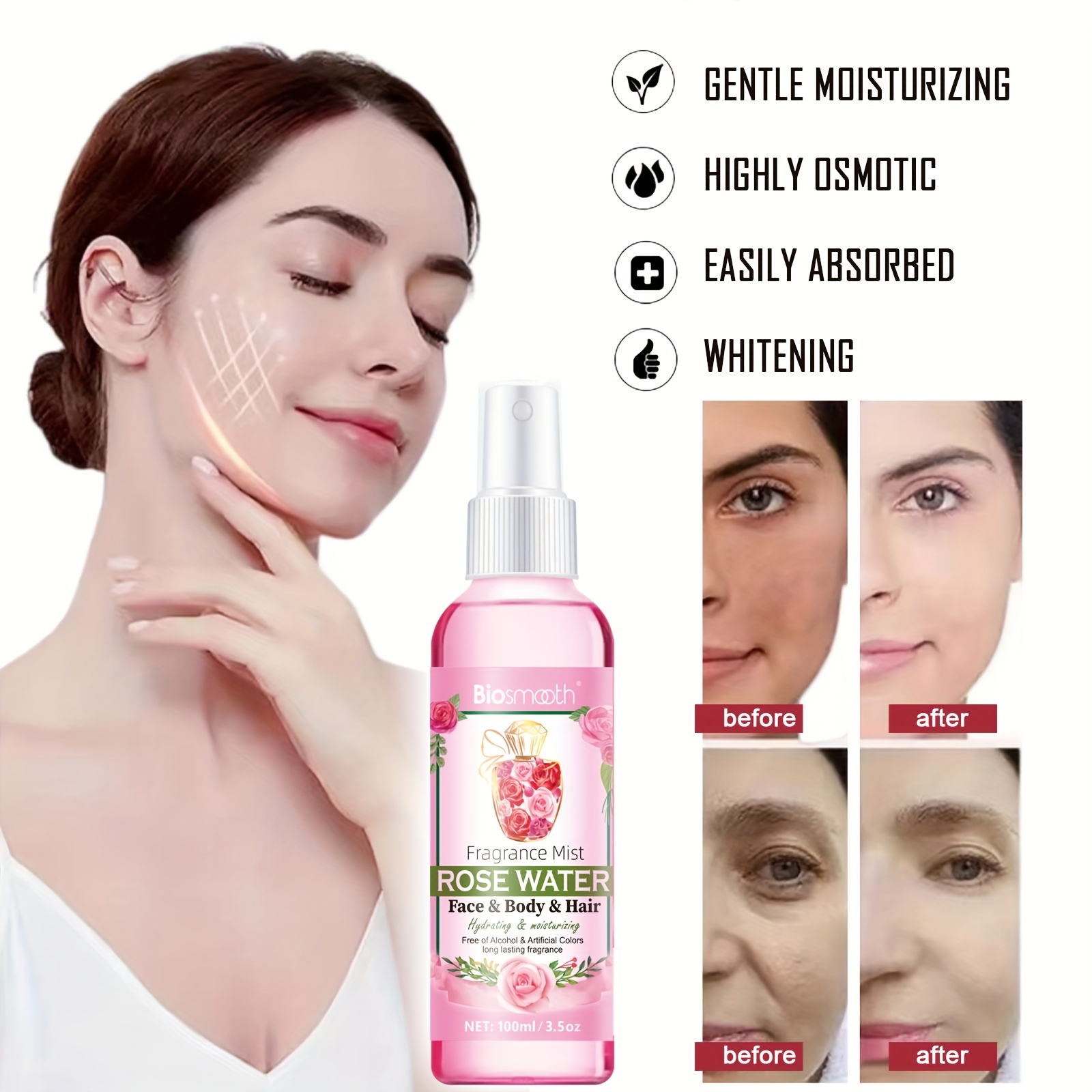 Mist, Bruma facial spray hidratante 100 ml Faces, Moda de Mujer