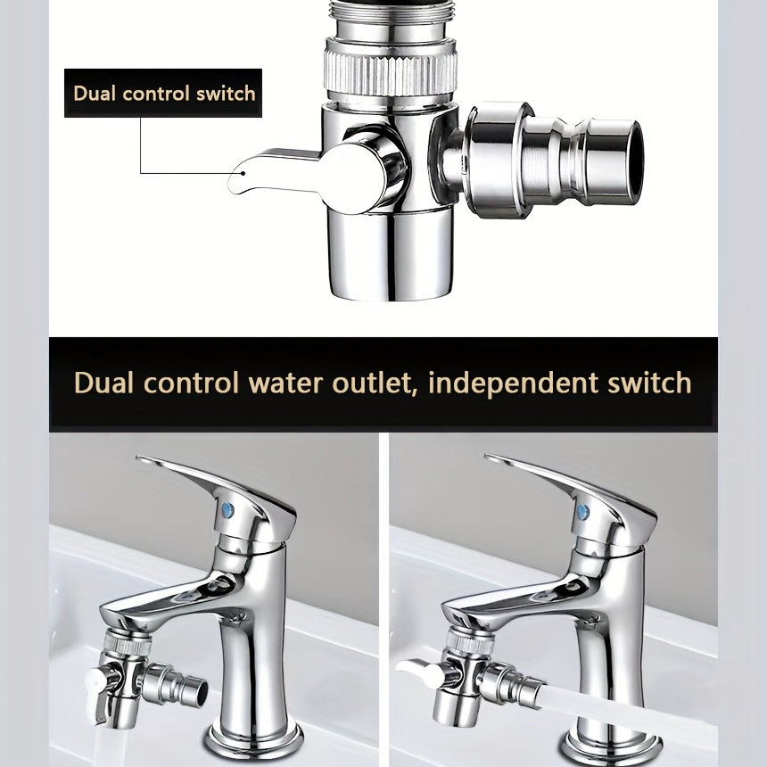 Inverseur de robinet, vanne d'inverseur de robinet d'évier G1/4 résistant à  la corrosion résistant aux hautes températures pour machines à laver :  : Bricolage