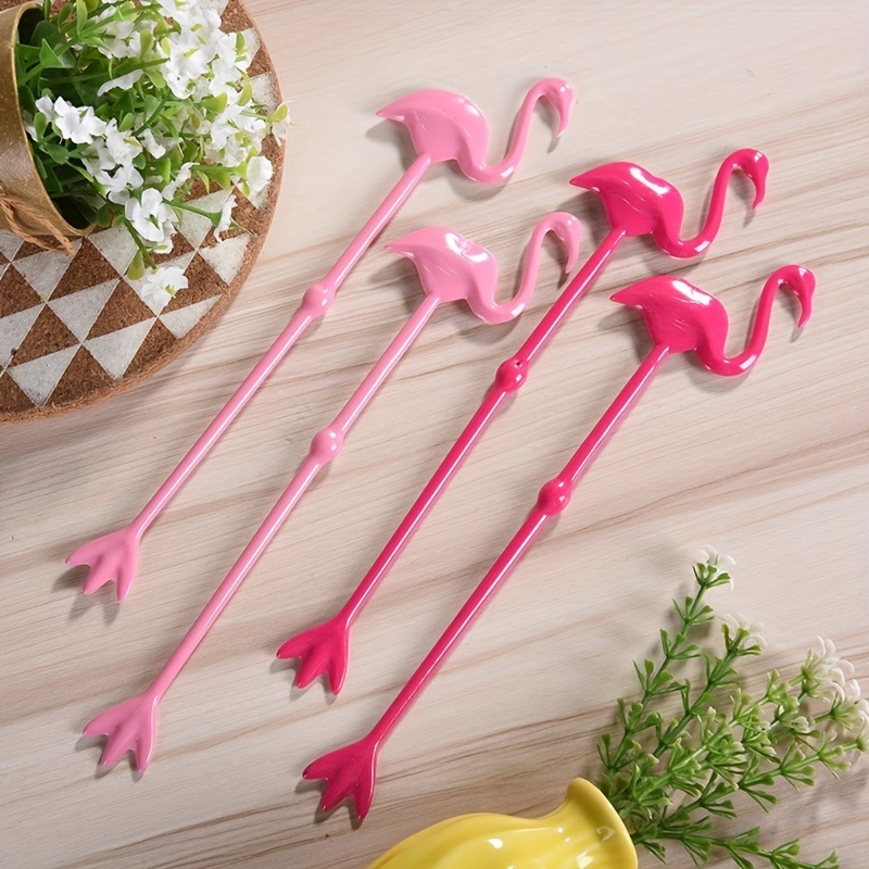 Reusable Green Cactus/rose Red Flamingo Mixer Spoon Stirring Stick