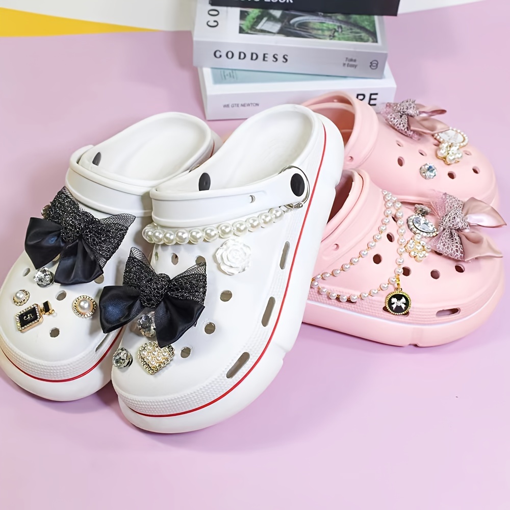 Big Designer Flower Croc Shoe Charms for Women Girls,Aesthetic Croc Charms  Shoe Decoration Charms Pack,Cute Shoe Charms for Teens.
