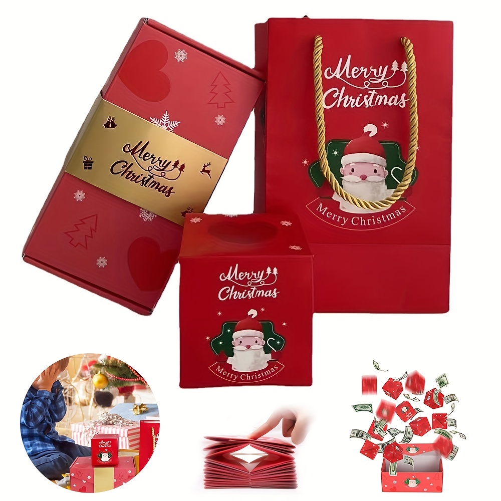 Christmas Surprise Gift Box Money Explosion Gift Box - Temu