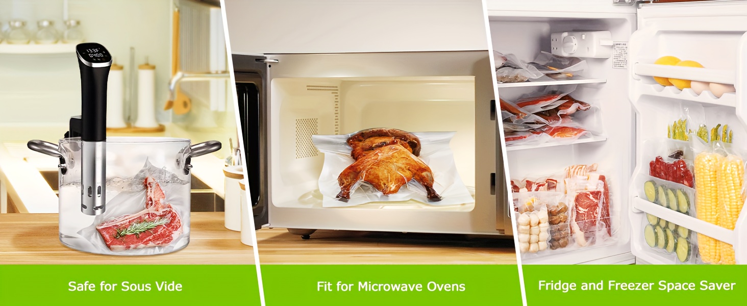 1 Roll Heavy Duty Vacuum Sealer Bags for Food Preservation, Vacuum Packaging Rolls Bags for Food Saver,, Puncture Prevention, Commercial Grade, Food Vac Bags for Storage, Meal Prep, Storage Bags for Steak, and Sous Vide for Kitchen.