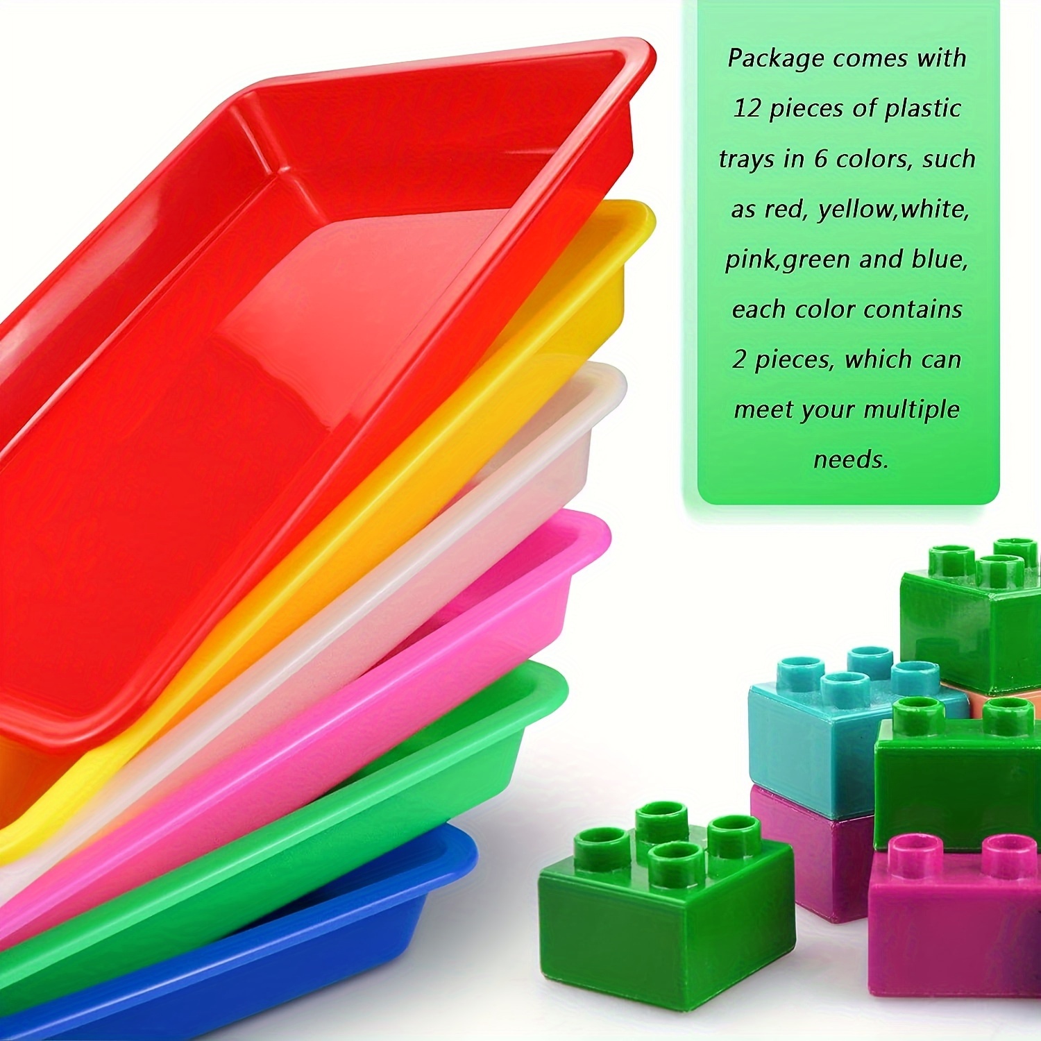 Plastic Square Tray Strong Color Cutlery Tray Serving - Temu