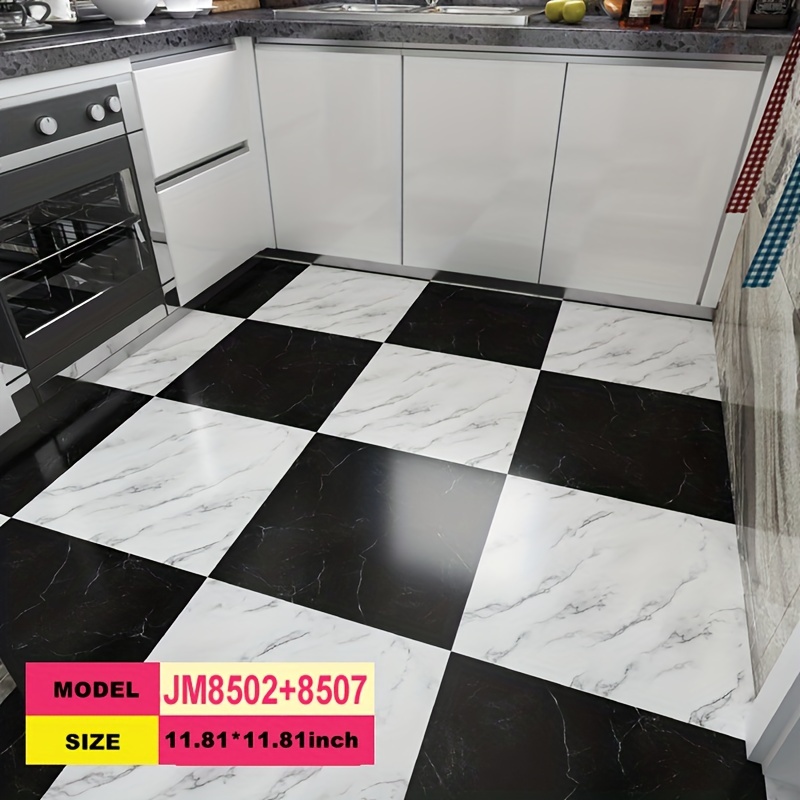 Upgrade Home Simulated Marble Tile Floor Sticker Waterproof - Temu