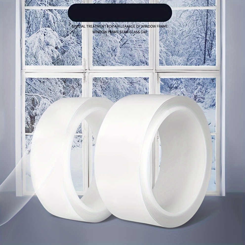 1pc windproof tape for doors and windows   sealing strip strong traceless windshielding tape transparent single sided tape high     leaves no   acrylic nano transparent tape cold proof and waterproof   sealing tape 4