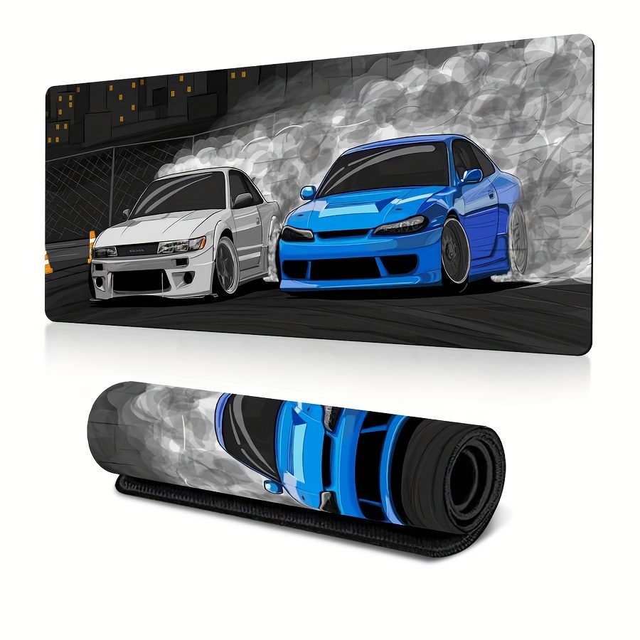 

1pc Drift S13 And S15 Jdm Car Mouse Pad, Oversized Rubber Non-slip Keyboard Pad, Computer Office, Magnifying Gaming Mouse Pad, 11.81*31.5 Inches