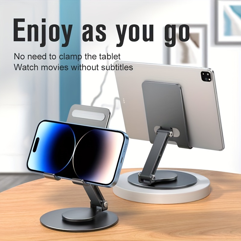 Lamicall Adjustable Cell Phone Stand for Desk - Foldable Aluminum Desktop  Phone