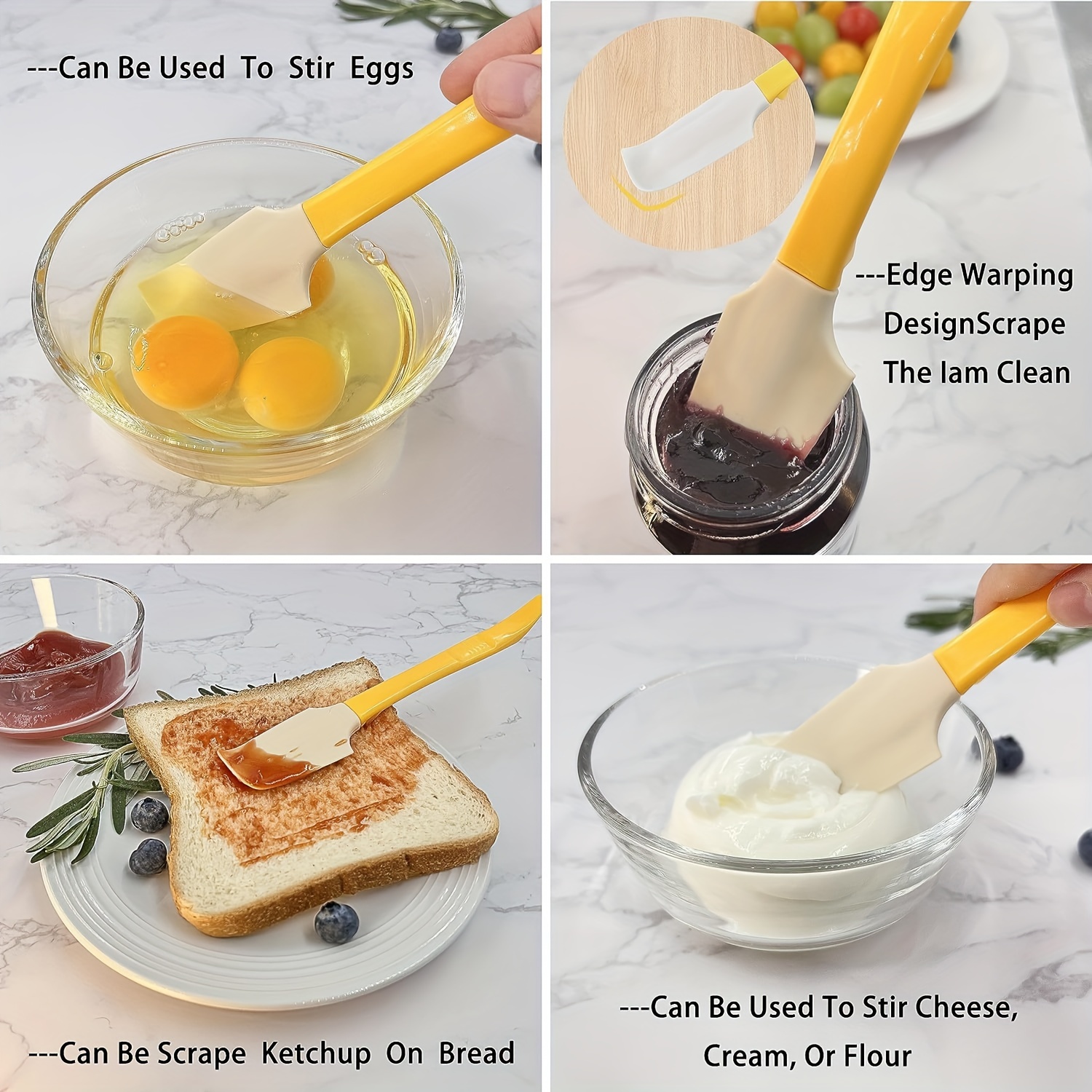 Household High Temperature Resistant Silicone Mixing & Scraper Tool For  Baking, Can Opener, Butter & Jam Spreader