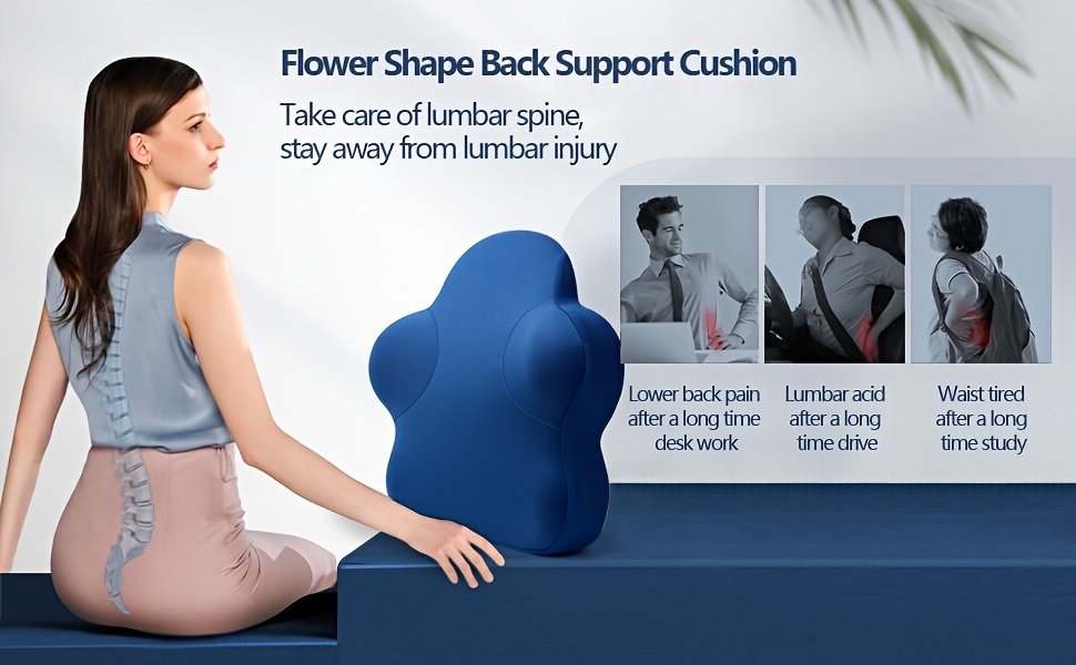 Flower shaped Lumbar Support Pillow For Office Chair Back - Temu United  Arab Emirates