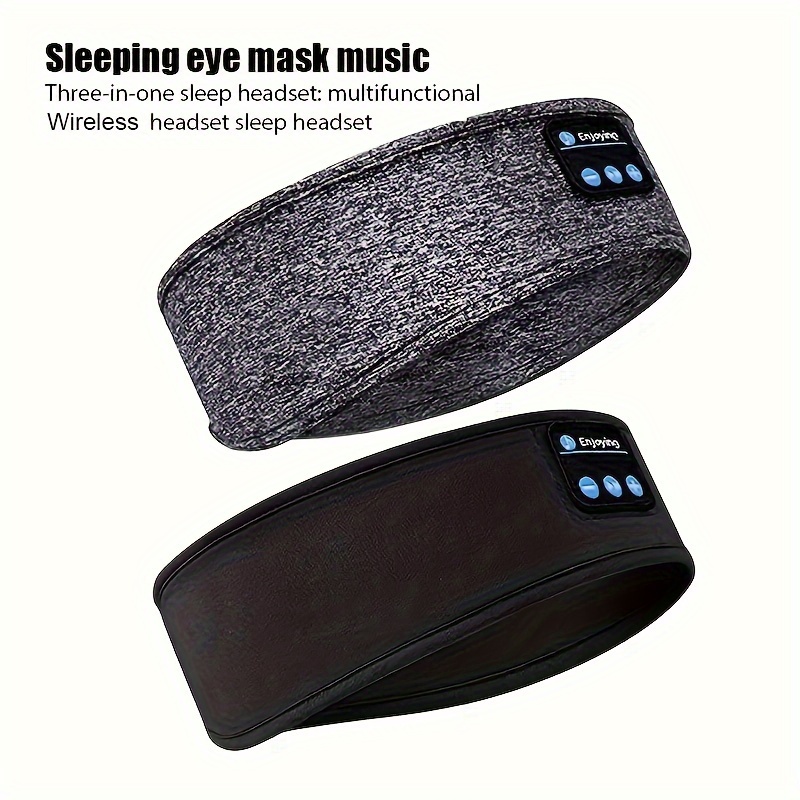 sleeping wireless headphones sports headband thin soft elastic comfortable wireless music earphones eye mask for side sleeper details 0