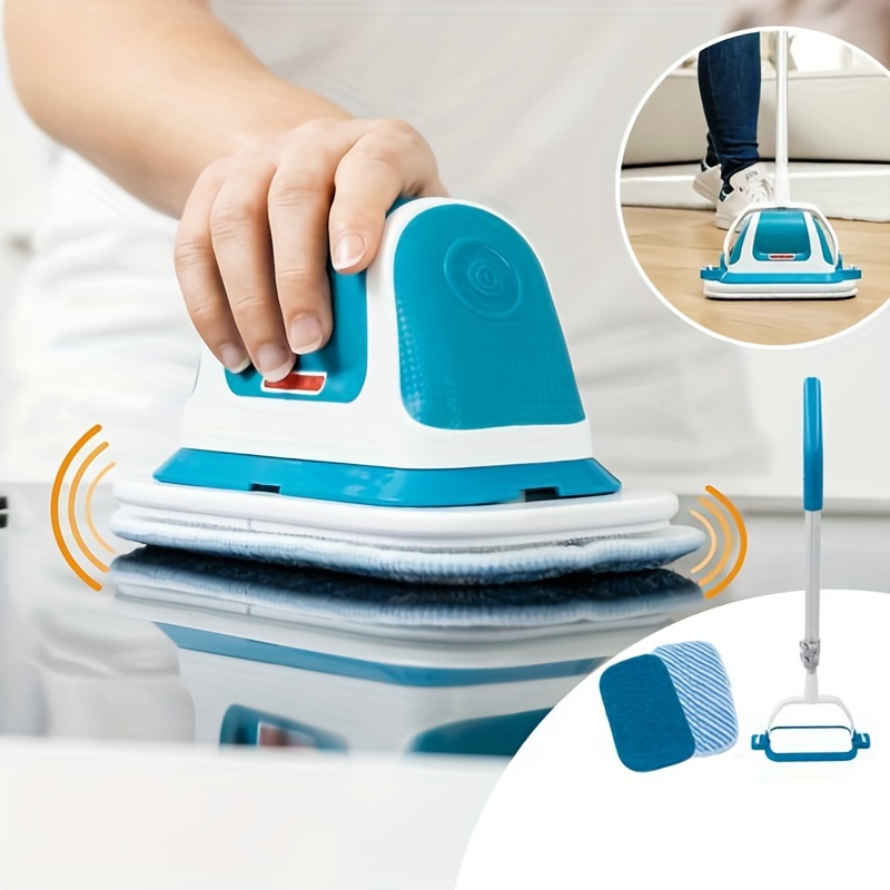 Virbo Cordless Cleaning System, 1 Vibration Handheld Scrubber And Floor Mop  With 2 Replaceable Cleaning Cloth, Cordless Wiper For Effortless Scrubbing  And Polishing, Cleaning Tool, Cleaning Supplies, Back To School Supplies -  Temu