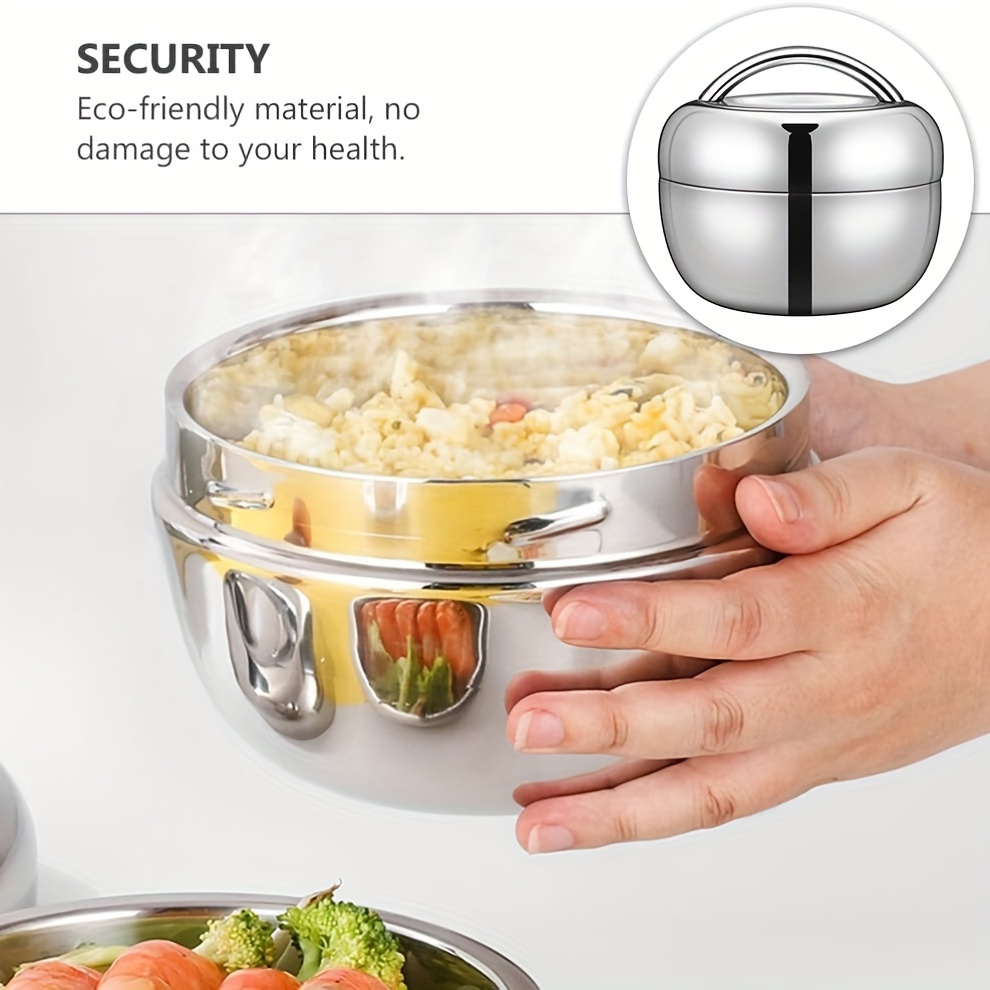 Hot Food Flask, Stainless Steel Portable Lunch Box, Vacuum
