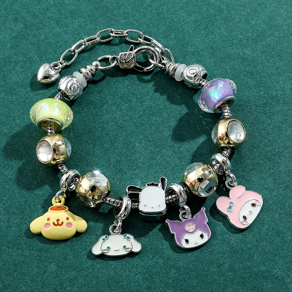 Sanrio Bracelets Kawaii Cartoon Charms Bracelet Cinnamoroll Women Jewelry  Gift Toys Cute Candy Bracelet for Girlfriends Children - AliExpress