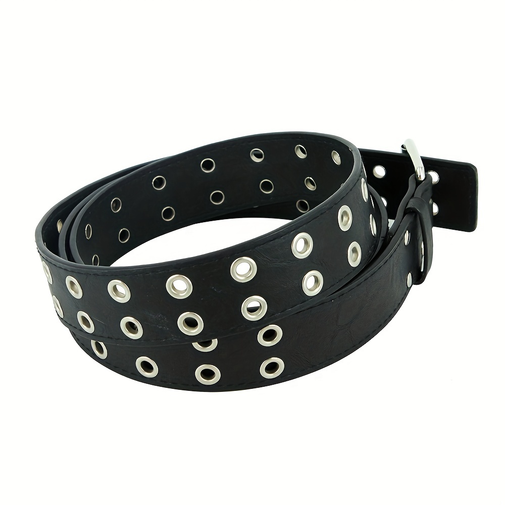 Punk Chain Belt with Adjustable Double Eyelet Grommet