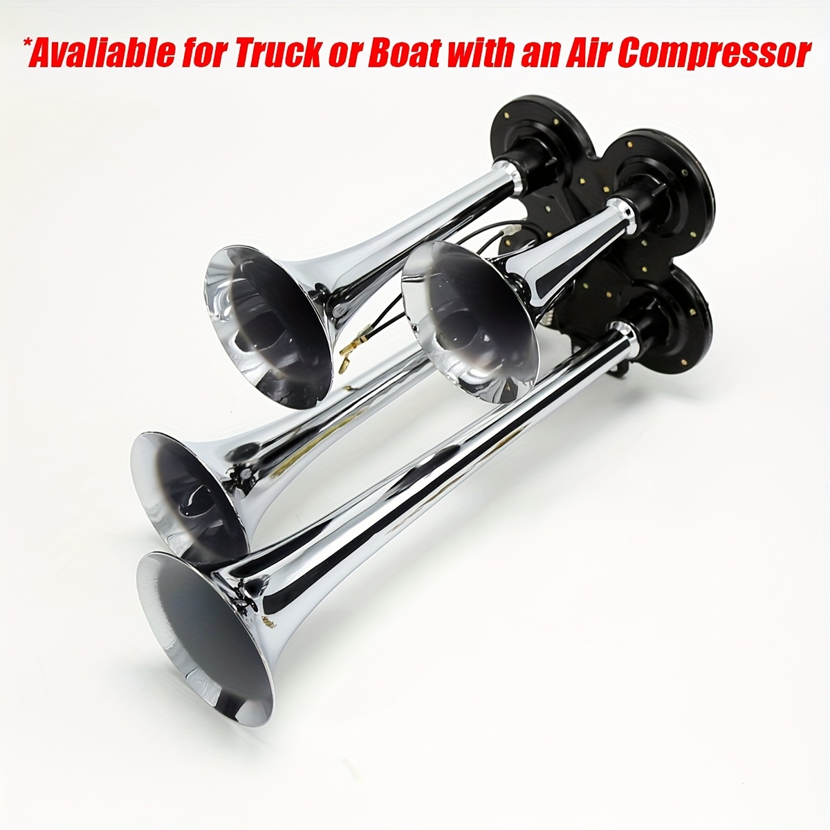 4 trumpet Truck Horn Super Loud Car Air Horn With Solenoid - Temu