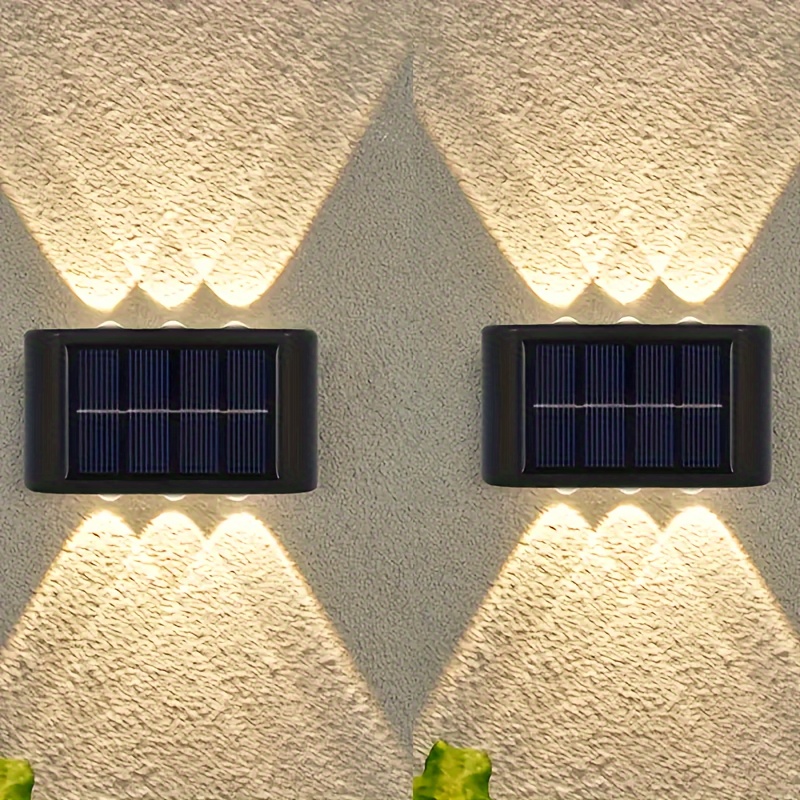 1/2pcs Luz Pared Solar Impermeable Decoración Exterior, 6 Luces Led, Luz  Pared Patio, Calle, Paisaje, Jardín, Compra En Temu Empieza Ahorrar