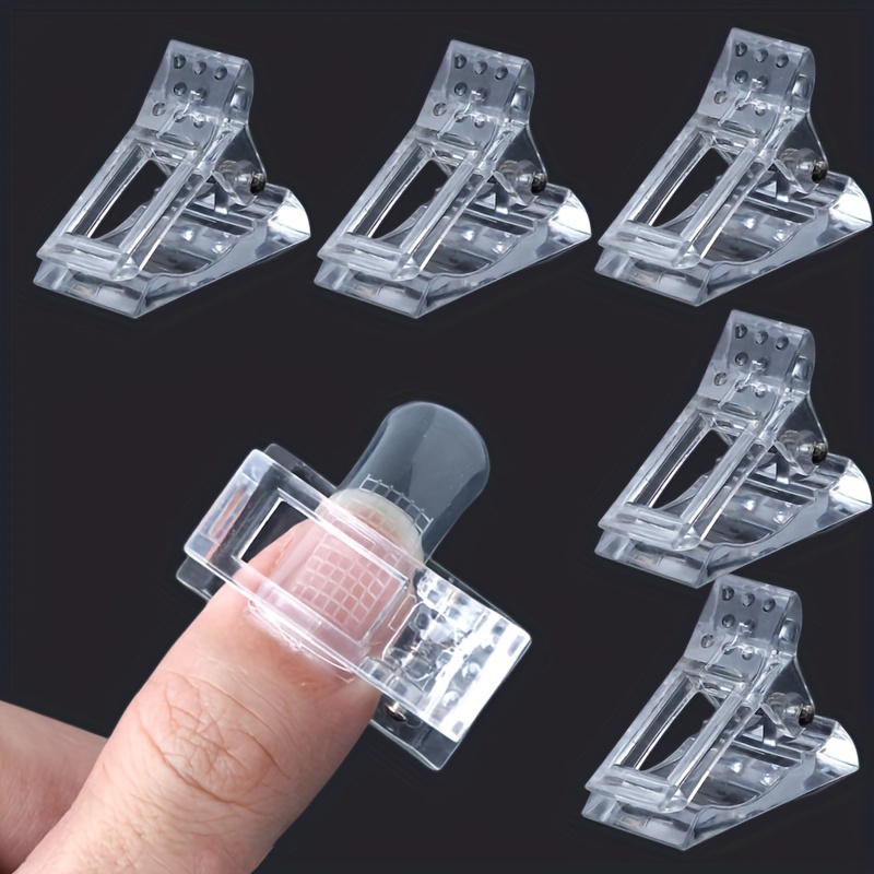 20 Pcs Nail Tip Clips for Polygel Nail Extension Forms, Nail Clamps  Manicure Tool Accessories