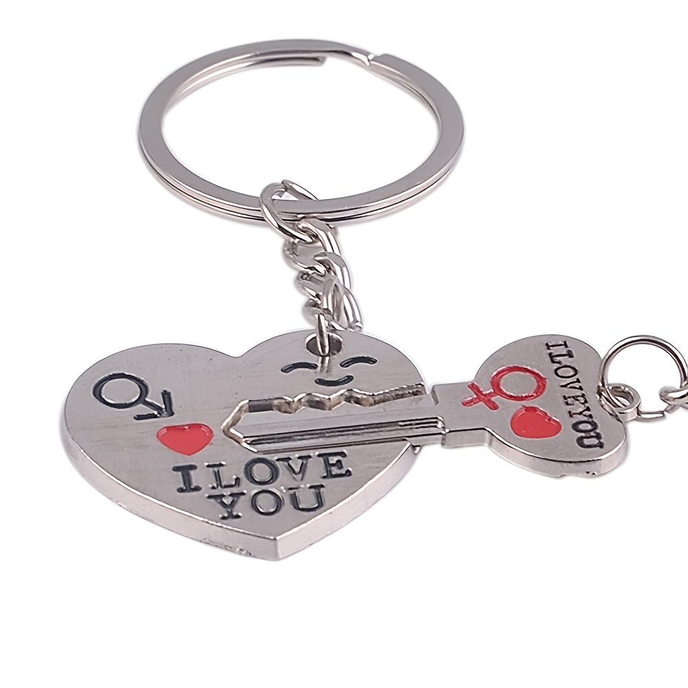 Portachiavi di coppia di San Valentino - Tieni la chiave del mio cuore  Portachiavi di coppia per lui e lei, regali di compleanno di San Valentino  per fidanzata fidanzata