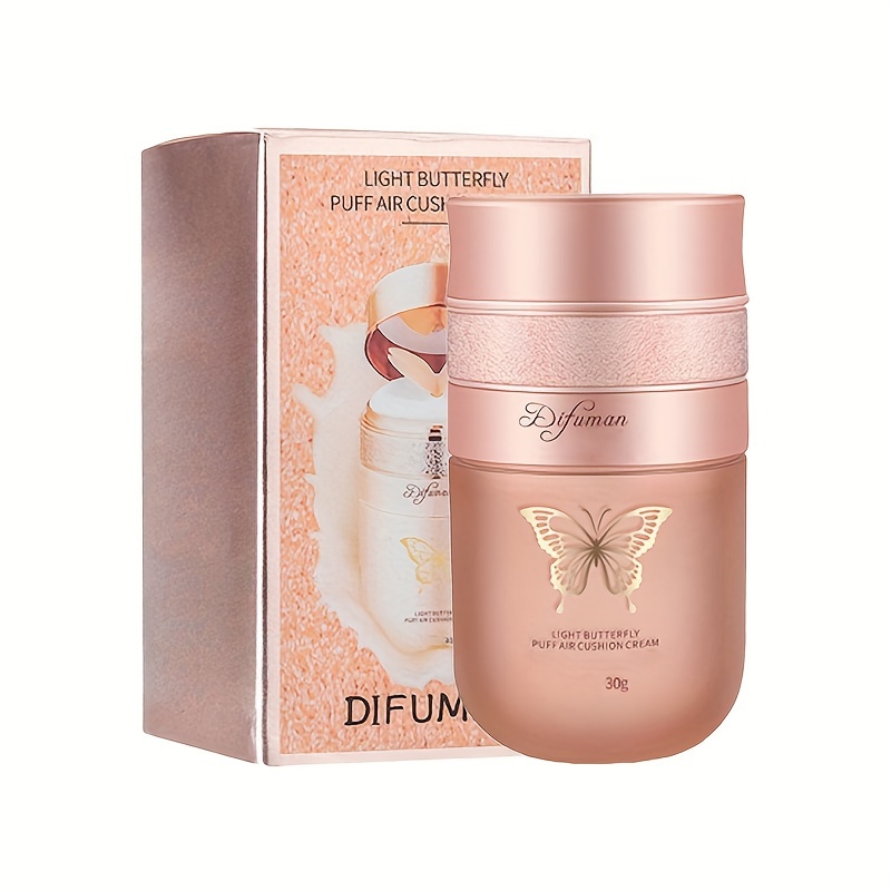 

Bb Cream With Air Cushion Moisturizing Concealer Smooth Moisturizing Brightening Skin Tone Butterfly Cushion Foundation Makeup Contain Plant Squalane