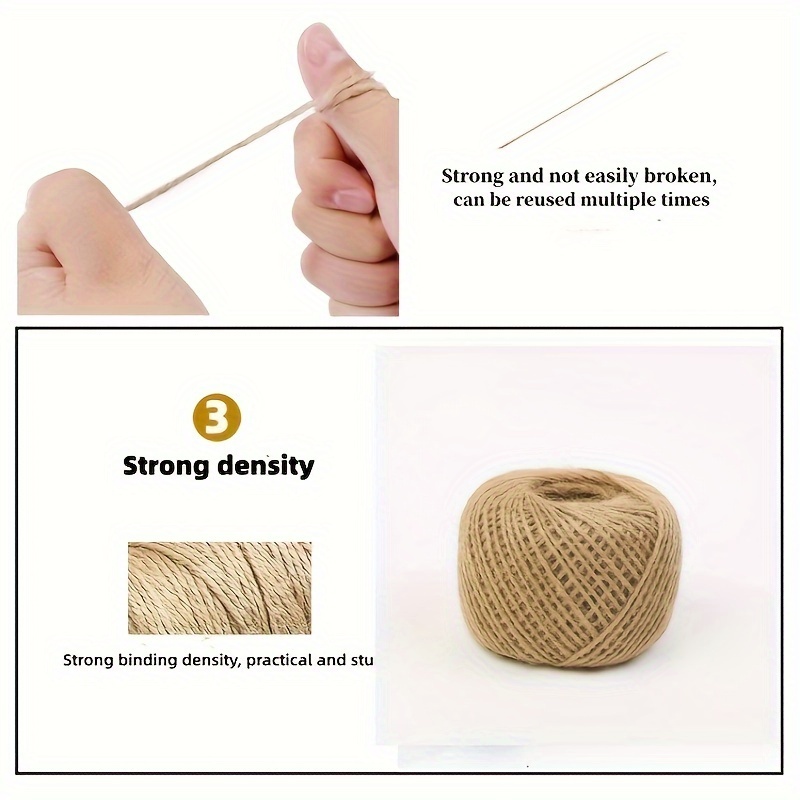 Jute Twine 100M Natural Sisal 2mm Rustic Tags Wrap Wedding Decoration  Crafts Twisted Rope String Cord Events Party Supplies