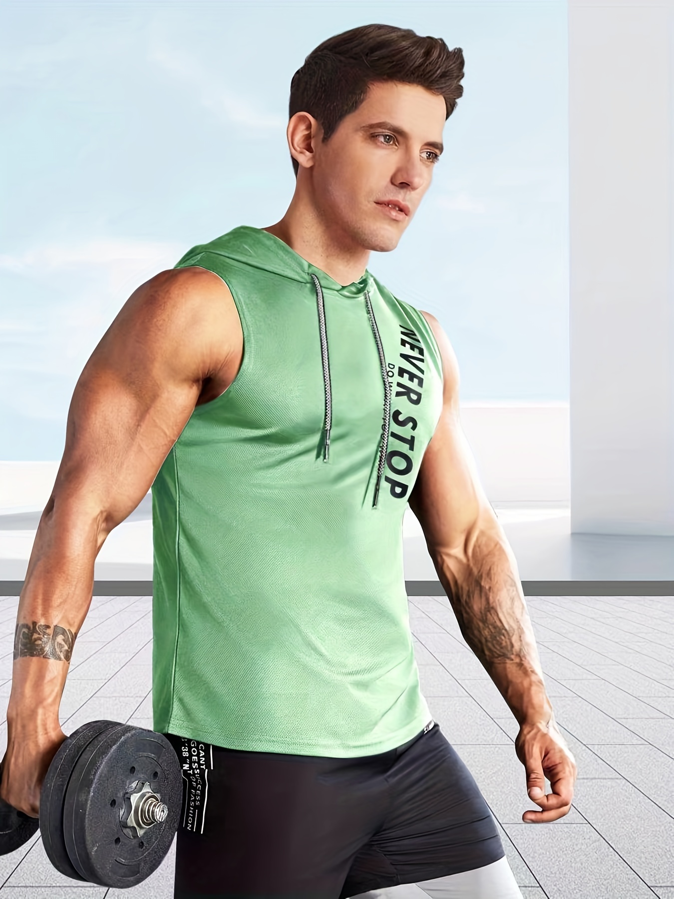 Men's Tank Top Casual Sleeveless Tops Quick Dry Muscle Tank T Shirt Vest  Top Gym 